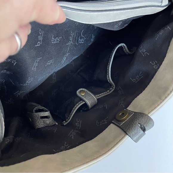 BOC Born Concept vegan faux leather shoulder bag purse tote soft sage green - Picture 13 of 14